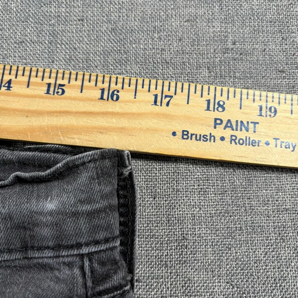 Levi's 502 Regular Taper Jeans Mens 36x34 (Fits 34x30) Black Faded Denim Pants